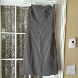 Gap gray pin striped strapless dress.  Size 6